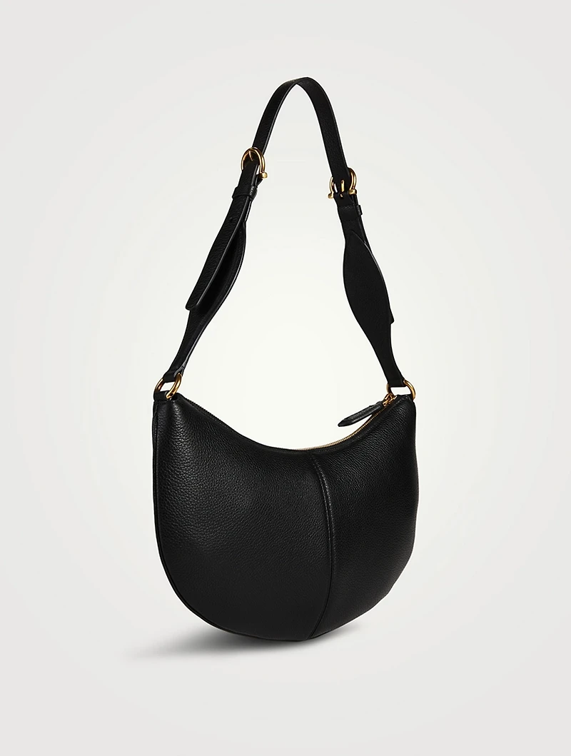 Maxi Gancio Leather Shoulder Bag