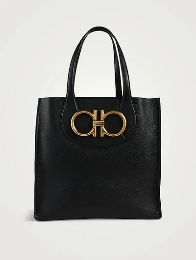 Maxi Gancio Leather Tote Bag