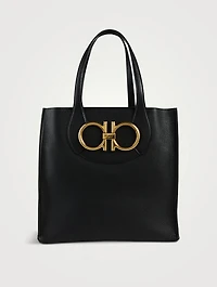 Maxi Gancio Leather Tote Bag