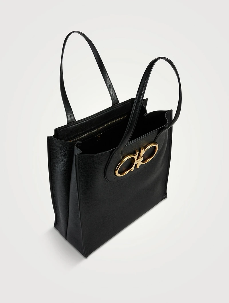 Maxi Gancio Leather Tote Bag