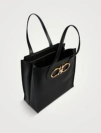 Maxi Gancio Leather Tote Bag