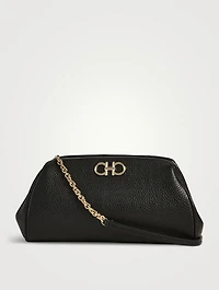 Mini Gancini Leather Clutch