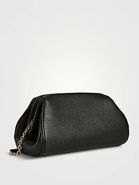 Mini Gancini Leather Clutch