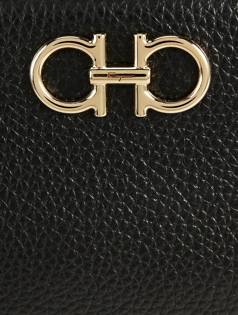 Mini Gancini Leather Clutch