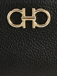Mini Gancini Leather Clutch