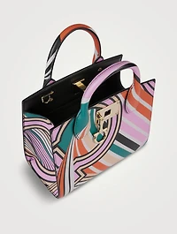 Mini Studio Printed Leather Satchel