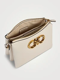Mini Trapezio Leather Crossbody Bag