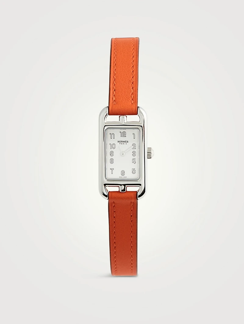 Nantucket PM Double Tour Leather Strap Watch