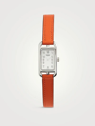 Nantucket PM Double Tour Leather Strap Watch