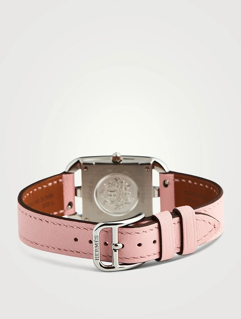 Cape Cod PM Leather Strap Watch With Diamonds And Sapphire