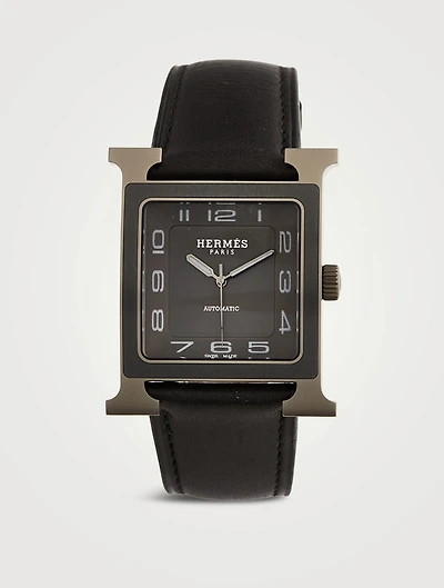 Heure H GM Leather Strap Watch