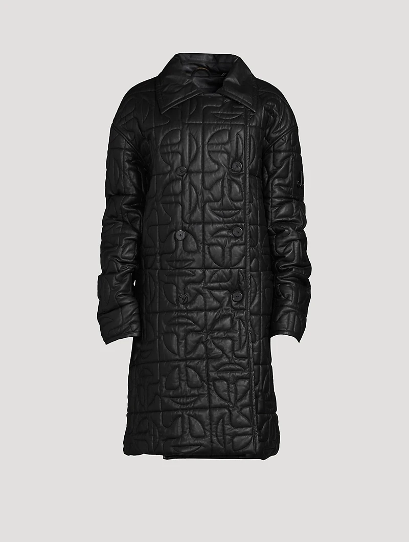 Moose Knuckles x Telfar Quilted Leather Peacoat