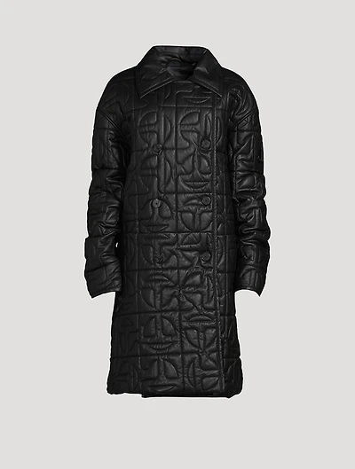 Moose Knuckles x Telfar Quilted Leather Peacoat