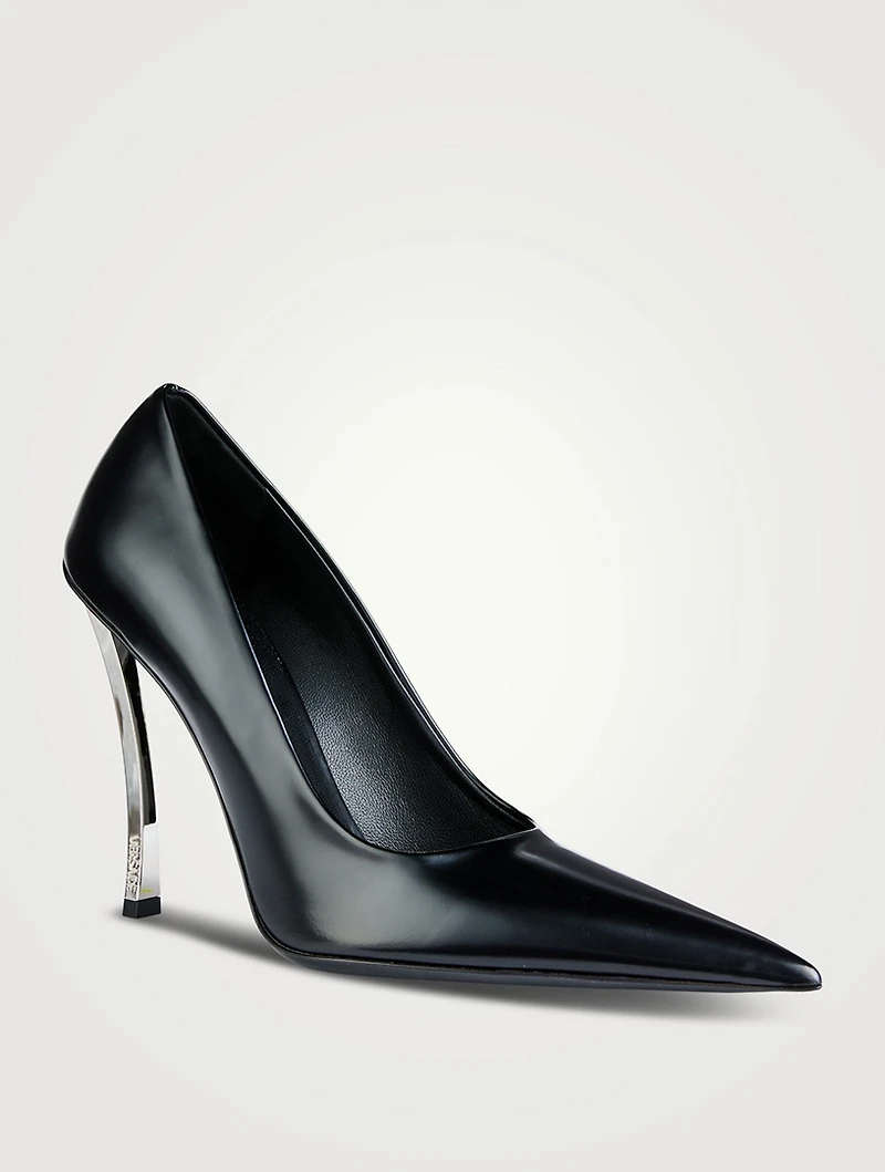 Pin Point Leather Pumps