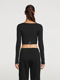 Whisper Ribbed Cropped Cardigan