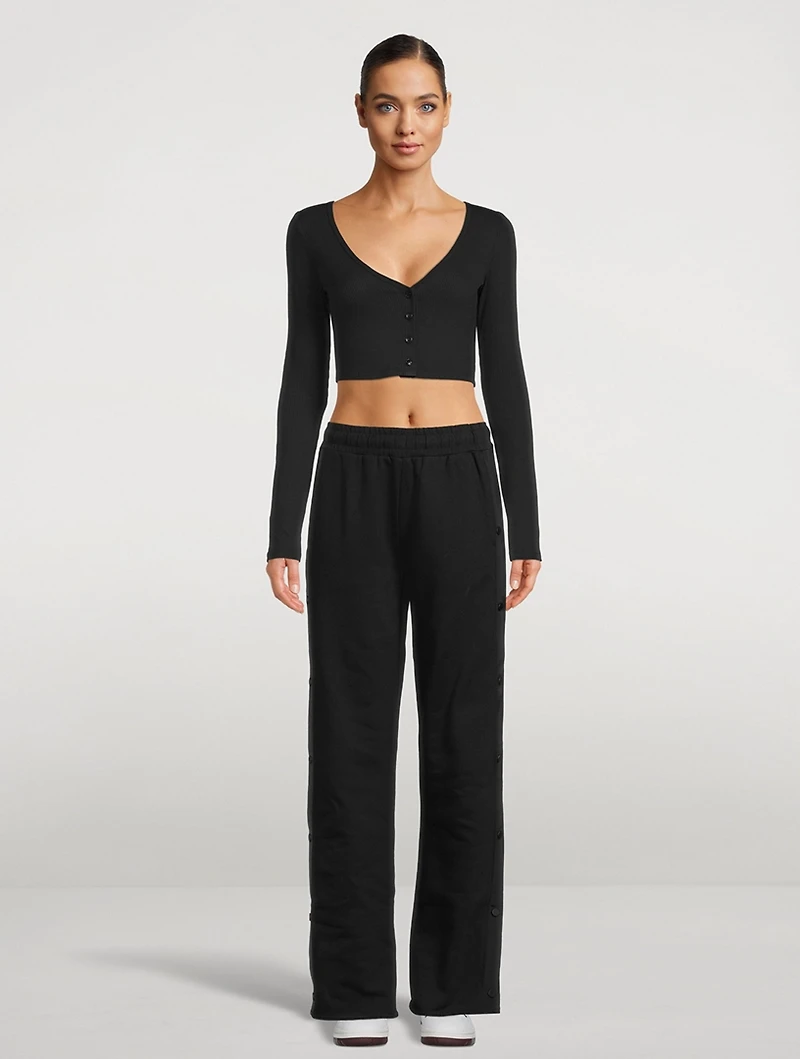Whisper Ribbed Cropped Cardigan