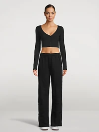 Whisper Ribbed Cropped Cardigan