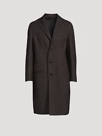 Solferino Virgin Wool Overcoat
