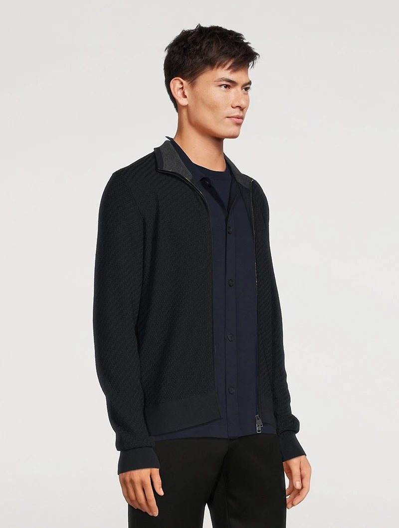 Wool And Cashmere Zip Sweater