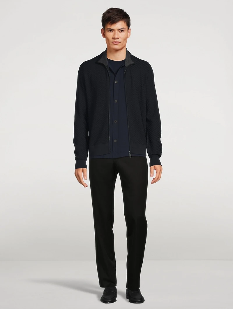 Wool And Cashmere Zip Sweater