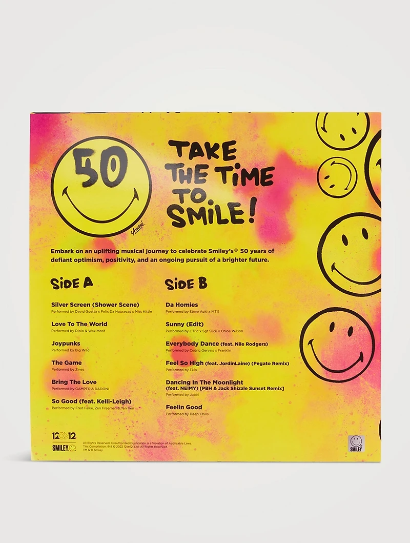12on12 x Smiley® 50th Anniversary Picture Disc And Slipmat