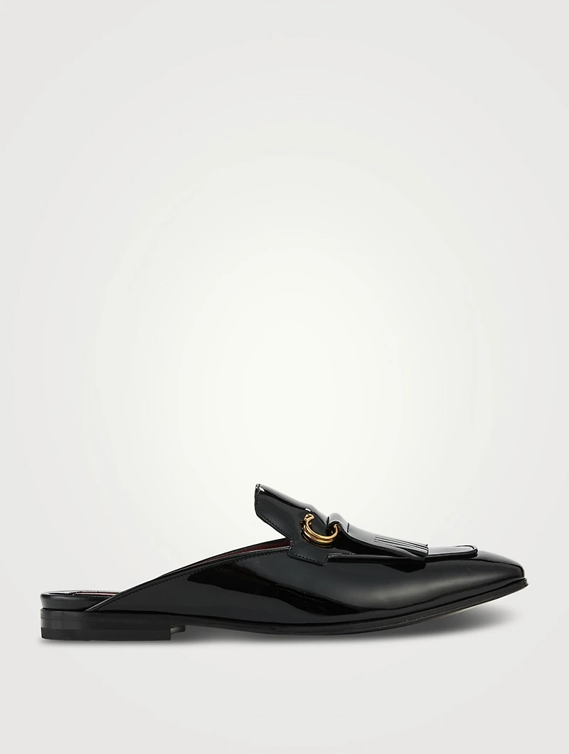 Gancini Patent Leather Mules