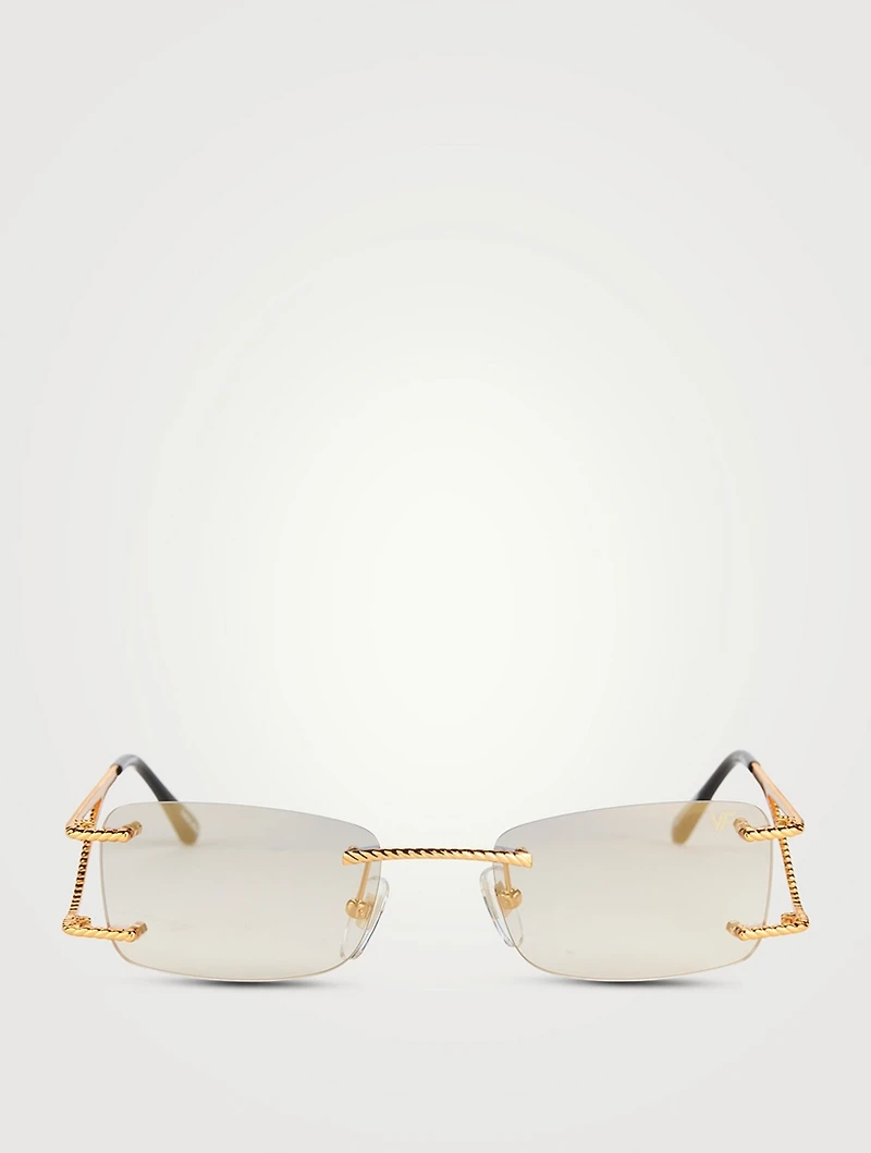 VF Wallstreet 24K Gold Plated Rectangular Sunglasses