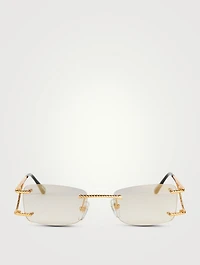 VF Wallstreet 24K Gold Plated Rectangular Sunglasses