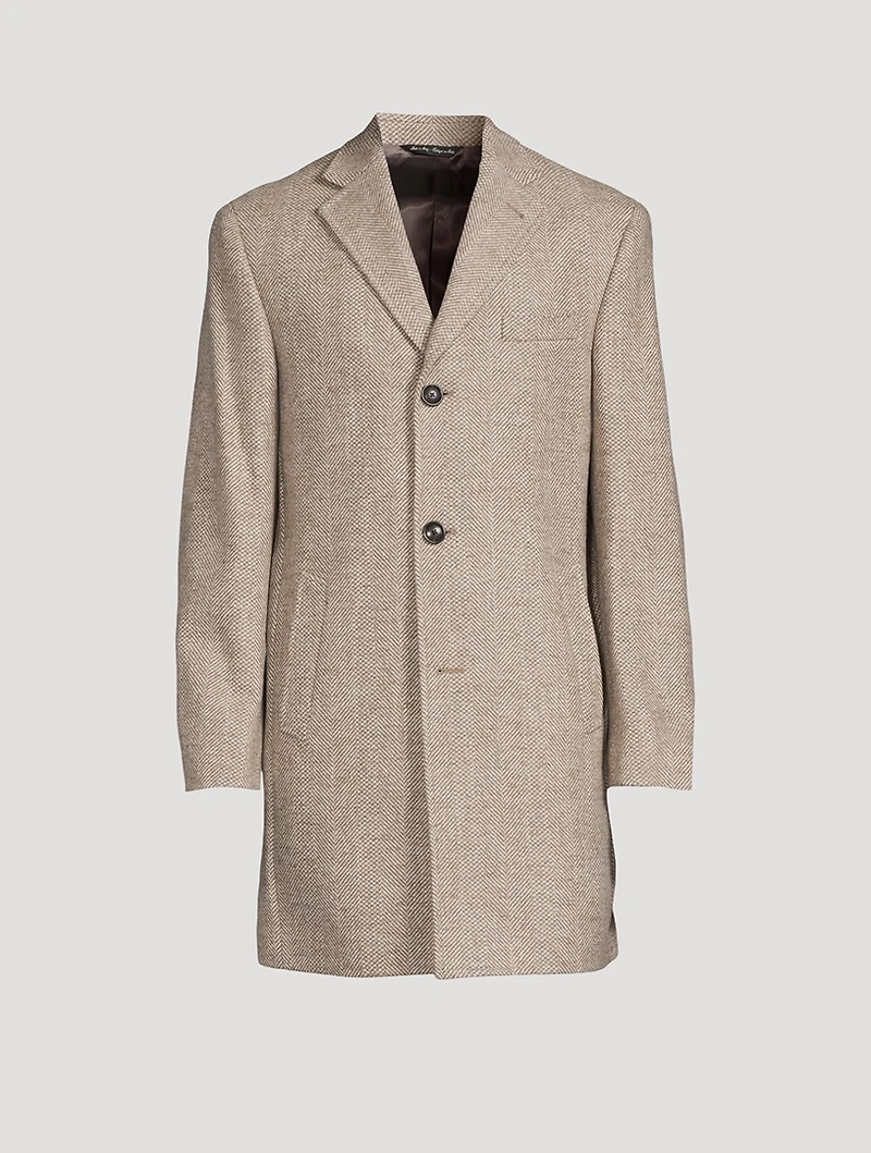 Wesley Wool And Silk Top Coat