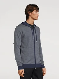 Merino Wool Long-Sleeve Sweater With Hood