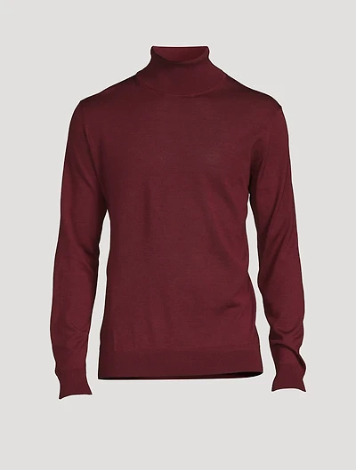 Melville Wool Silk And Cashmere Long-Sleeve Polo