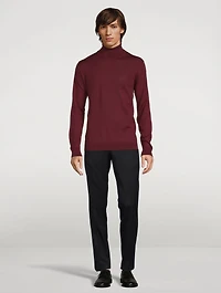 Melville Wool Silk And Cashmere Long-Sleeve Polo