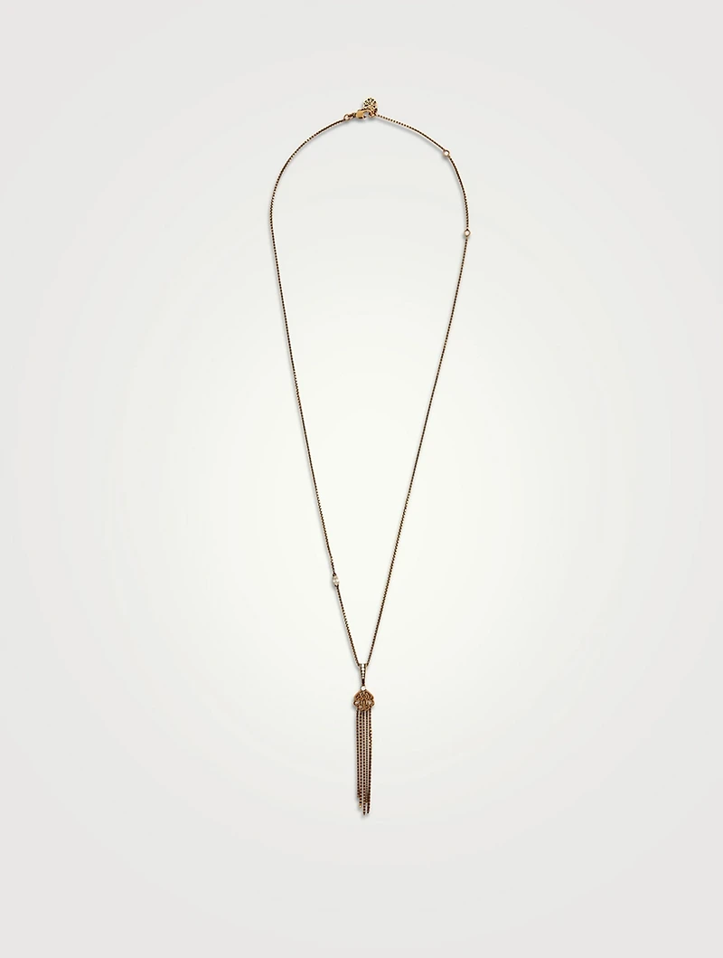 Seal Pendant Necklace With Crystals