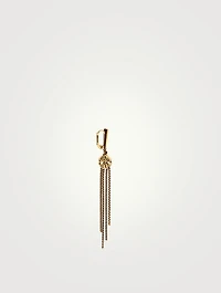 Seal Chain Drop Earrings With Crystals