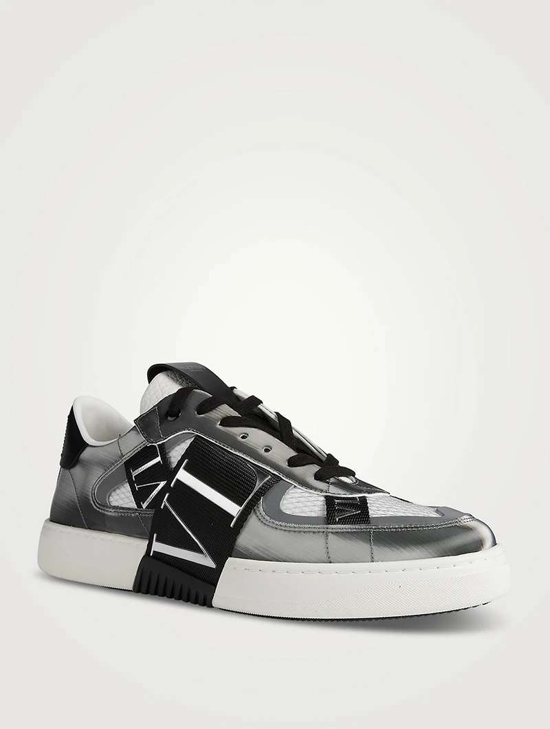 VL7N Leather Low-Top Sneakers With Bands