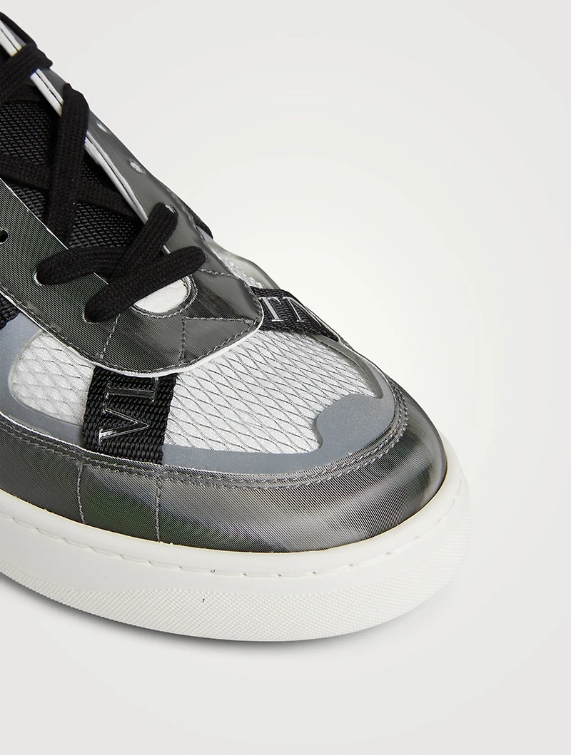 VL7N Leather Low-Top Sneakers With Bands
