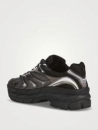 MS-2960 Leather Mixed Low-Top Sneakers