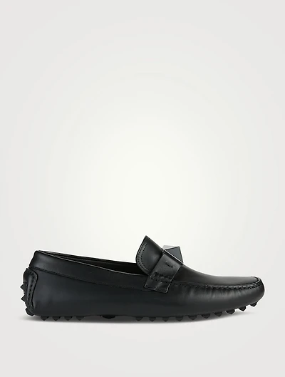Roman Stud Leather Driver Shoes