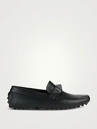 Roman Stud Leather Driver Shoes