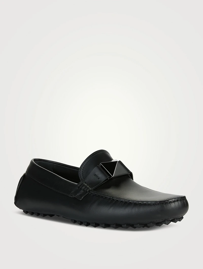 Roman Stud Leather Driver Shoes