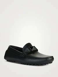 Roman Stud Leather Driver Shoes
