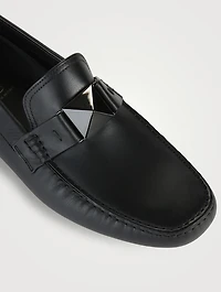 Roman Stud Leather Driver Shoes