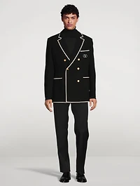 VLOGO Bouclé Wool Double-Breasted Jacket