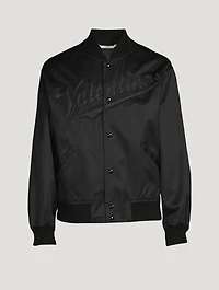 Cotton Varsity Jacket With Logo