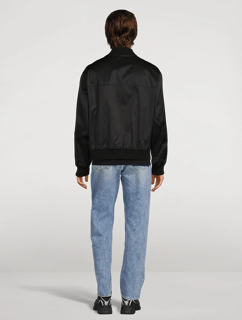 Cotton Varsity Jacket With Logo