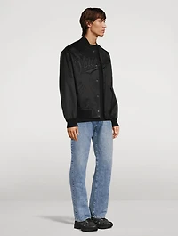 Cotton Varsity Jacket With Logo