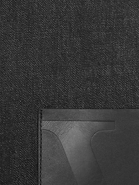 Denim Shirt With Leather Pocket