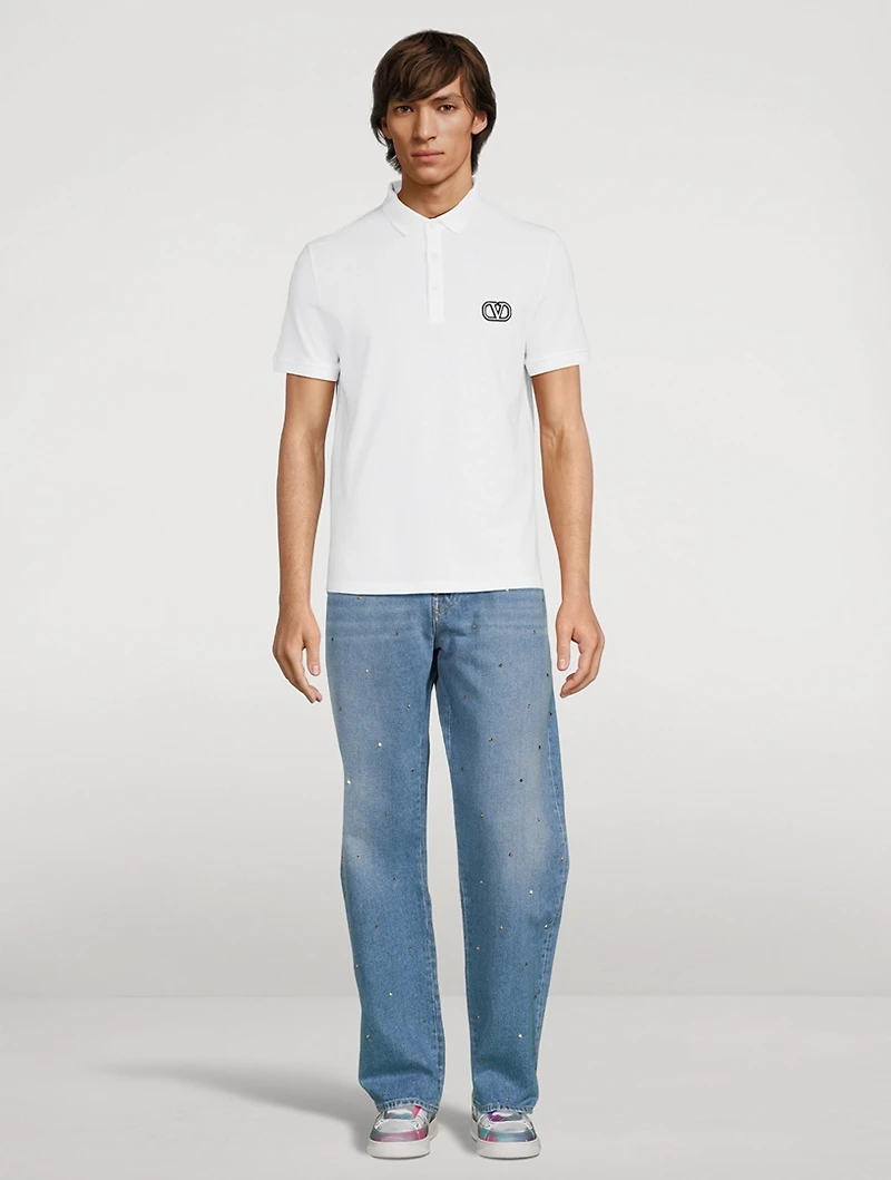 Straight-Leg Jeans With Rockstud Spike Studs