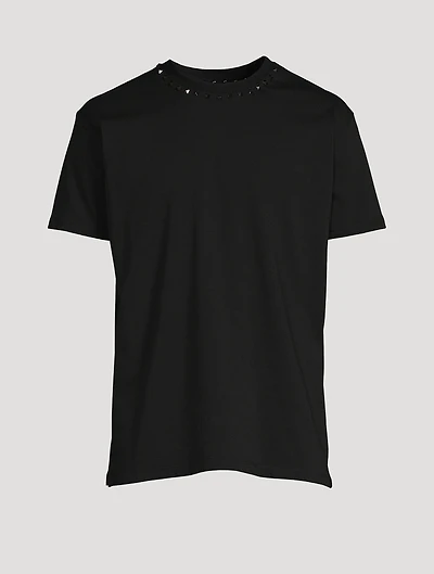 Cotton T-Shirt With Untitled Studs