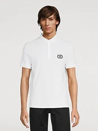 VLOGO Cotton Piqué Polo Shirt
